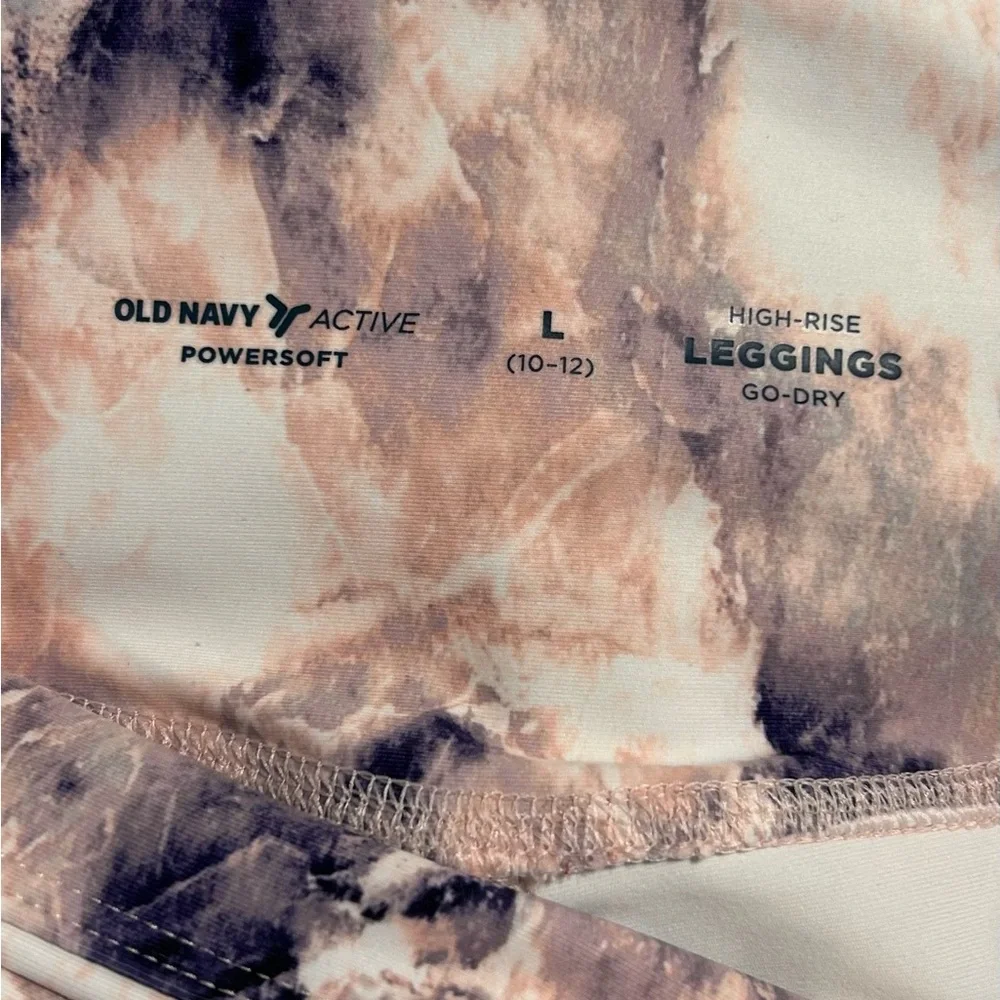 Old Navy Kids Leggings in Purple and Peach‎ Marble Print